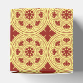 middeleeuwse romaanse rode gele rozet bloem bedankdoosjes (Bovenkant)