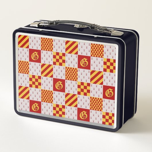 Middeleeuwse Rood Geel Magische Fantasie Heraldisc (Achterkant)