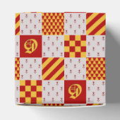 Middeleeuwse Rood Geel Magische Fantasie Heraldisc Bedankdoosjes (Bovenkant)