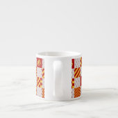 Middeleeuwse Rood Geel Magische Fantasie Heraldisc Espresso Kop (Achterkant)