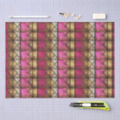 MIDDELEEUWSE ROZE GOTISCHE HOUTEN METALEN DECOUPAG TISSUEPAPIER (Craft)