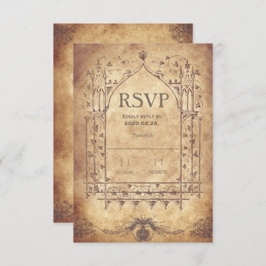 Middeleeuwse RSVP (Voorkant / Achterkant)