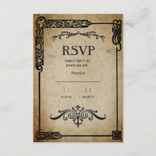Middeleeuwse RSVP Kaartje