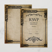 Middeleeuwse RSVP Kaartje (Voorkant / Achterkant)