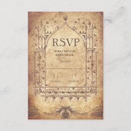 Middeleeuwse RSVP Kaartje