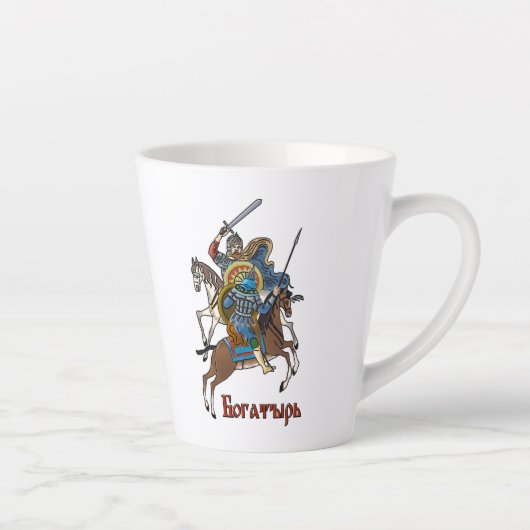 Middeleeuwse Russische Bogatyr Latte Mok (Rechts)