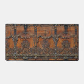 Middeleeuwse Rustieke Lederen IJzeren Print Desk M Bureaumat (Voorkant)