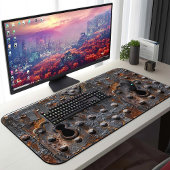 Middeleeuwse Rustieke Trunk Iron Print Desk Mat