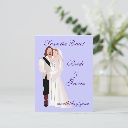 Middeleeuwse Save the Date! Aankondigingskaart (Staand voorkant)