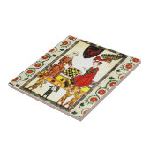 MIDDELEEUWSE SCHAAKSPELERS IN HET HOF EN RODE WILD TEGELTJE (Zijkant)