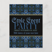 Middeleeuwse schaduwen Pattern Party Nodig Post Ka Uitnodiging Briefkaart (Voorkant)