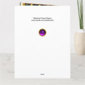 MIDDELEEUWSE SCHAKER IN HOFPERKAMENT KAART (Achterkant)