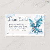 Middeleeuwse schattige dragon baby shower luierver informatiekaartje (Voorkant)