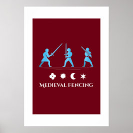 Middeleeuwse Schermen – Poster van Minimalistische