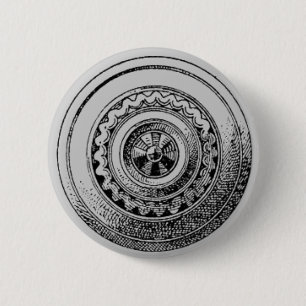 Middeleeuwse schilden knop ronde button 5,7 cm