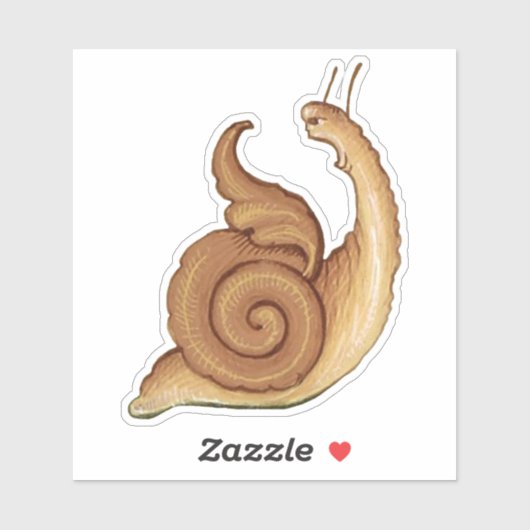 Middeleeuwse "Schreeuwende Slak" Vinyl Sticker (Vel)