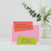 Middeleeuwse Script Holiday-Briefkaart Briefkaart (Staand voorkant)