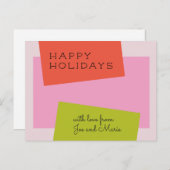 Middeleeuwse Script Holiday-Briefkaart Briefkaart (Voorkant / Achterkant)