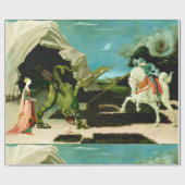 Middeleeuwse Sint-Joris en de Draak Cadeaupapier (Vlak)