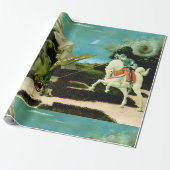 Middeleeuwse Sint-Joris en de Draak Cadeaupapier (Uitgerold)