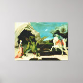 Middeleeuwse Sint-Joris en de Draak Canvas Afdruk (Voorkant)
