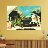 Middeleeuwse Sint-Joris en de Draak Canvas Afdruk (Insitu (Woonkamer))