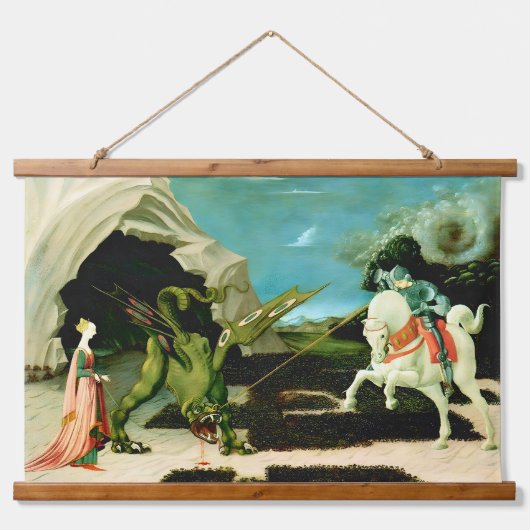 Middeleeuwse Sint-Joris en de Draak Hangend Wandkleed (Voorkant)