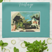 Middeleeuwse Sint-Joris en de Drago Theedoek (Gevouwen)