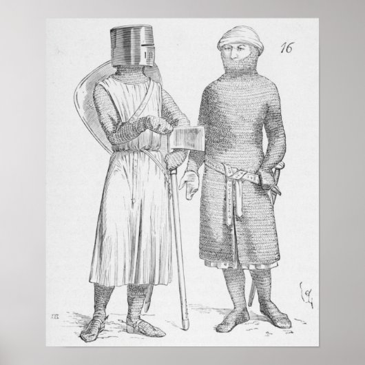 Middeleeuwse soldaten poster (Voorkant)