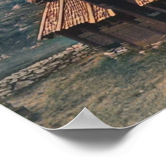 Middeleeuwse staafkerk in Noors Poster (Hoek)