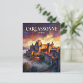 Middeleeuwse stad Carcassonne Frankrijk Briefkaart (Staand voorkant)
