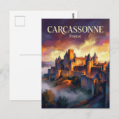 Middeleeuwse stad Carcassonne Frankrijk Briefkaart (Voorkant / Achterkant)
