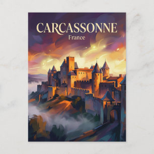 Middeleeuwse stad Carcassonne Frankrijk Briefkaart