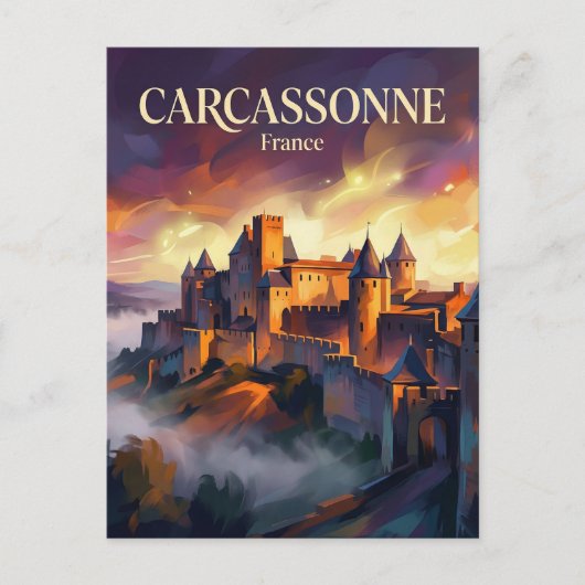 Middeleeuwse stad Carcassonne Frankrijk Briefkaart (Voorkant)