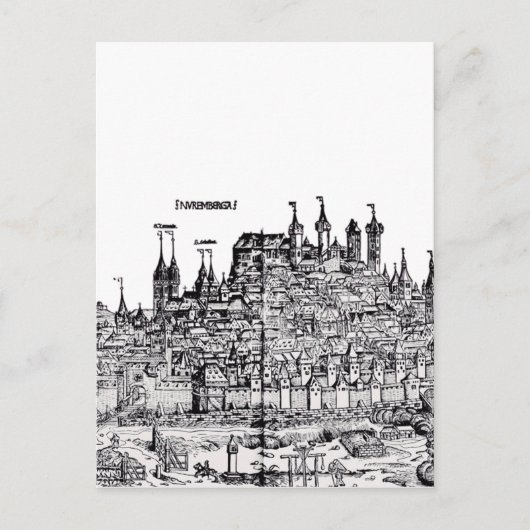 Middeleeuwse stad Neurenberg in Duitsland Briefkaart (Voorkant)