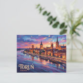 Middeleeuwse stad Toruń Polen Briefkaart (Staand voorkant)