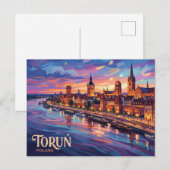 Middeleeuwse stad Toruń Polen Briefkaart (Voorkant / Achterkant)