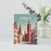 Middeleeuwse stad Toruń Polen Briefkaart (Staand voorkant)