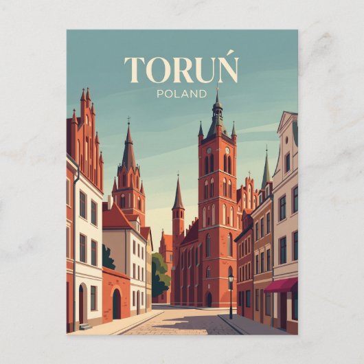 Middeleeuwse stad Toruń Polen Briefkaart (Voorkant)