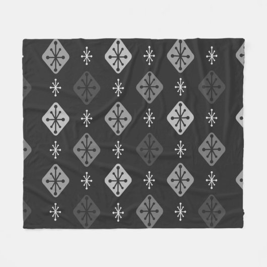 Middeleeuwse Starbursts diamanten donkergrijs Fleece Deken (Voorkant (Horizontaal))