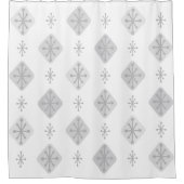 Middeleeuwse Starbursts Diamonds Light Grey Douchegordijn (Voorkant)