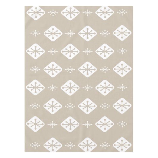 Middeleeuwse Starbursts Diamonds Taupe Tafelkleed (Voorkant)