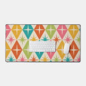 Middeleeuwse Starbursts op kleurrijke diamanten Bureaumat (Keyboard & Muis)