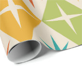 Middeleeuwse Starbursts op kleurrijke diamanten Cadeaupapier (Rol Hoek)