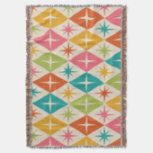 Middeleeuwse Starbursts op kleurrijke diamanten Deken (Voorkant Verticaal)