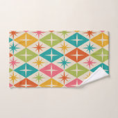 Middeleeuwse Starbursts op kleurrijke diamanten Handdoek (Handdoek)