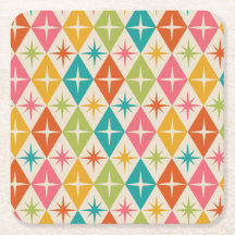 Middeleeuwse Starbursts op kleurrijke diamanten