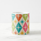 Middeleeuwse Starbursts op kleurrijke diamanten Koffiemok (Center)