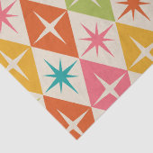 Middeleeuwse Starbursts op kleurrijke diamanten Tissuepapier (Detail)