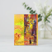 MIDDELEEUWSE STEEG 'S AVONDS IN FLORENCE BRIEFKAART (Staand voorkant)